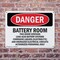 Signmission Battery Room Contains Lead-Acid Danger Sign, Plastic, 10in W x 7in L, 2PK OS-2PACK-DS-P-710-L-1910 - alternate 2